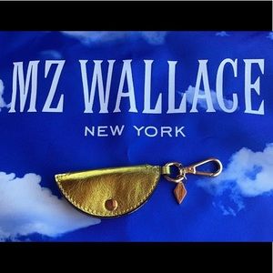 NWOT MZWallace Key & Earbud holder Golden Metallic